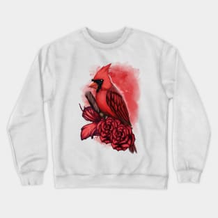 Crimson Bliss - Red Northern Cardinal Crewneck Sweatshirt